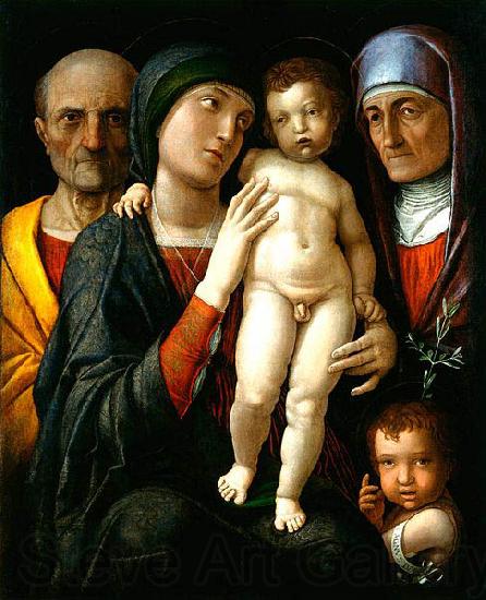Andrea Mantegna Hl. Familie mit Hl. Elisabeth und Johannesknaben Spain oil painting art